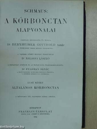 A kórbonctan alapvonalai I-II.