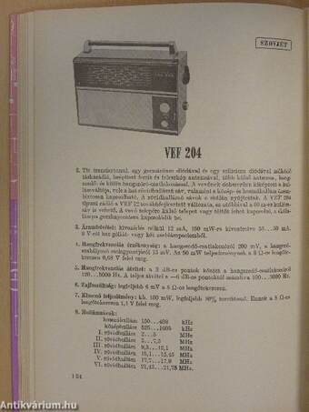 Rádió és televízió vevőkészülékek 1970-1971