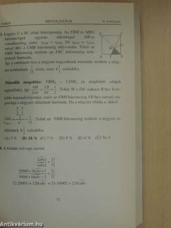 Matematikatesztek középiskolásoknak