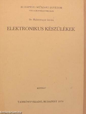 Elektronikus készülékek