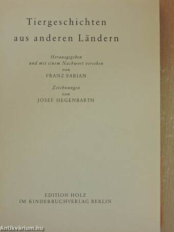 Tiergeschichten aus anderen Ländern