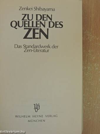 Zu den quellen des Zen