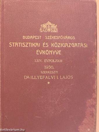 Budapest Székesfőváros Statisztikai és Közigazgatási Évkönyve 1936.