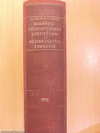 Budapest Székesfőváros Statisztikai és Közigazgatási Évkönyve 1929.