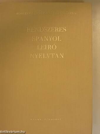 Rendszeres spanyol leíró nyelvtan