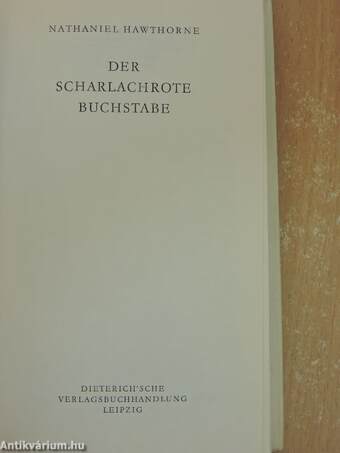 Der Scharlachrote Buchstabe