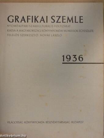 Grafikai Szemle 1936-1937.