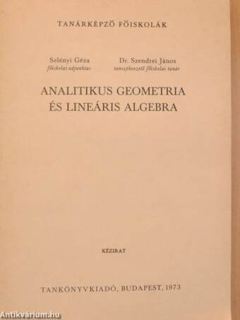 Analitikus geometria és lineáris algebra