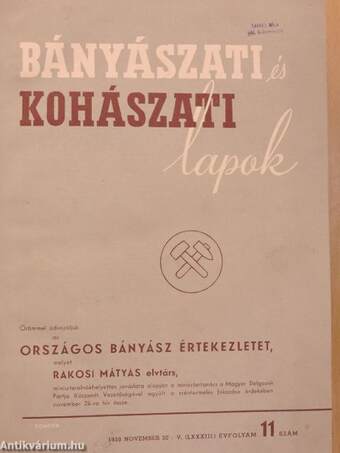 Bányászati és Kohászati Lapok 1950. november-december/Kohászati lapok 1951. január-december/Öntöde 1950. november-1951. december/Aluminium 1950. november-1951. december