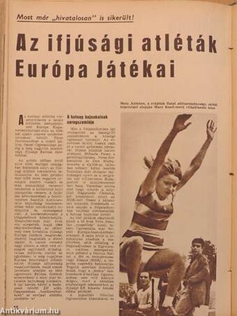 Sport és tudomány 1963. január.december/Sport és tudomány 1962, 1964. (nem teljes évfolyamok)/Sportélet 1966. december