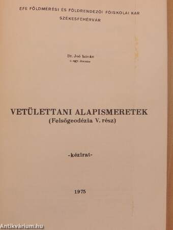 Vetülettani alapismeretek