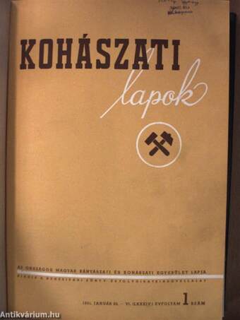 Bányászati és Kohászati Lapok 1950. november-december/Kohászati lapok 1951. január-december/Öntöde 1950. november-1951. december/Aluminium 1950. november-1951. december