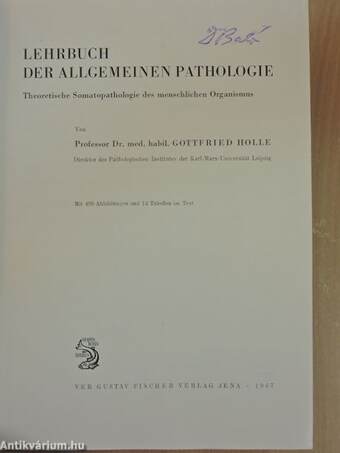 Lehrbuch der allgemeinen Pathologie