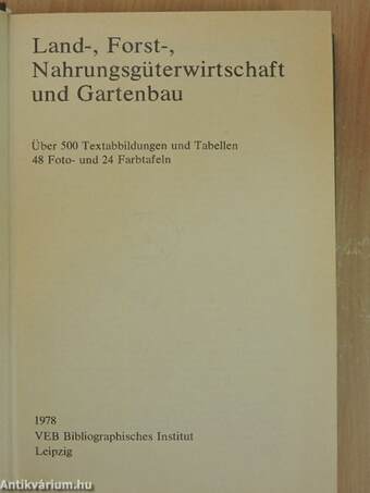 Land-, Forst-, Nahrungsgüterwirtschaft und Gartenbau