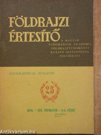 Földrajzi Értesítő 1976/2-4.