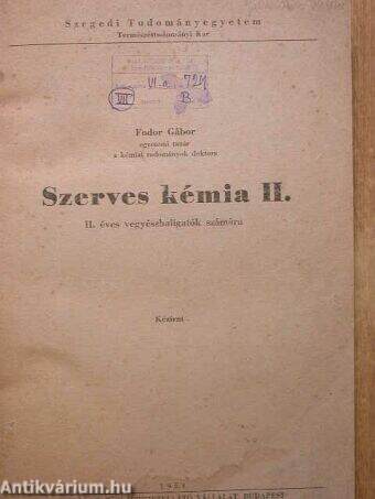 Szerves kémia II.