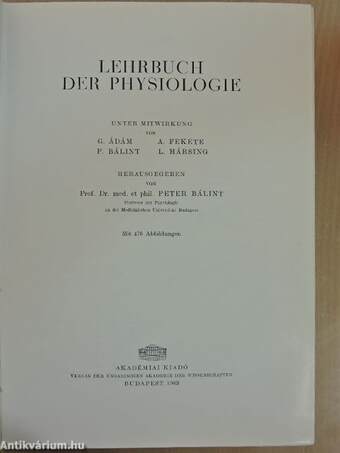 Lehrbuch der Physiologie