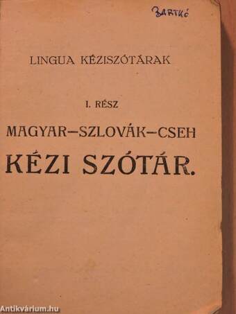 Szlovák-cseh-magyar és magyar-szlovák-cseh zsebszótár I-II.