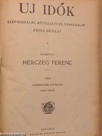 Uj Idők 1924. január-december I-II.