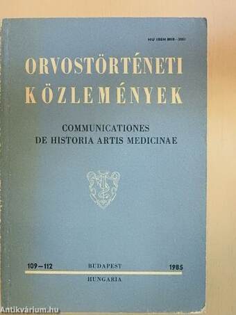 Orvostörténeti közlemények 109-112.