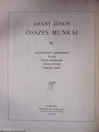 Arany János kisebb költeményei/Arany János elbeszélő költeményei