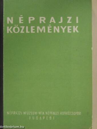 Néprajzi Közlemények IX. 1.