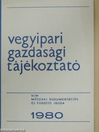 Vegyipari Gazdasági Tájékoztató 1980/1.