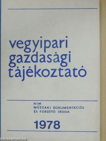 Vegyipari Gazdasági Tájékoztató 1978/3.