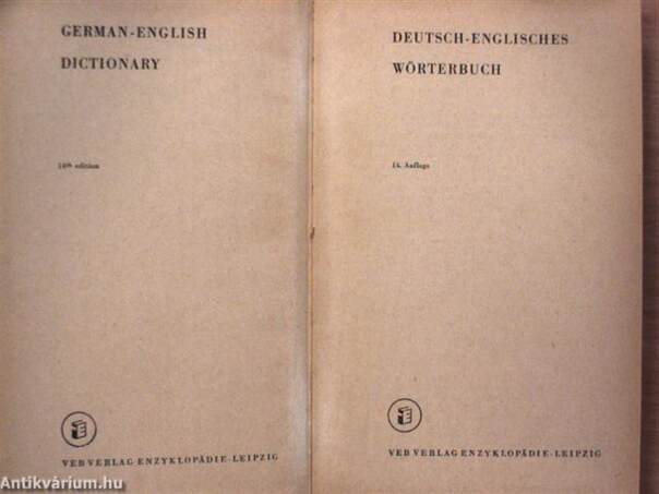 Wörterbuch Deutsch-Englisches