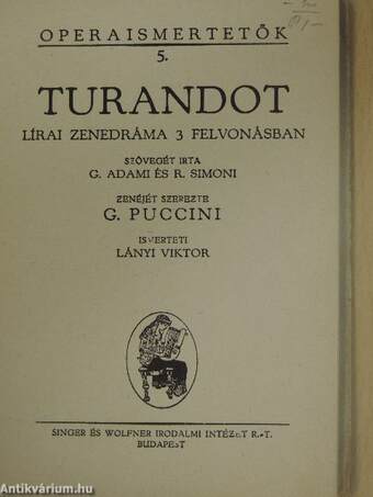 Puccini: Turandot