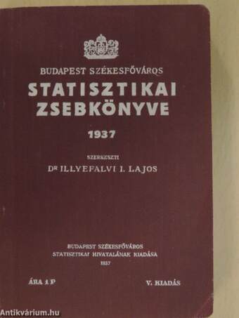 Budapest székesfőváros statisztikai zsebkönyve 1937