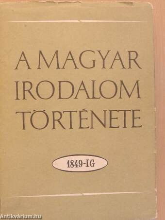 A magyar irodalom története 1849-ig