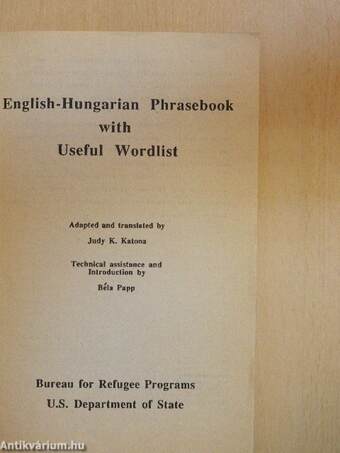 English-Hungarian Phrasebook with Useful Wordlist