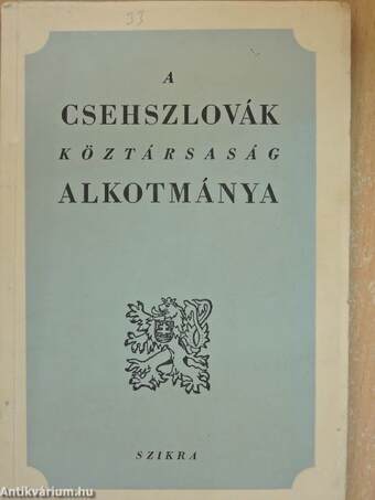 A Csehszlovák Köztársaság Alkotmánya