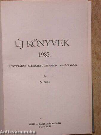 Új könyvek 1982. I-III.