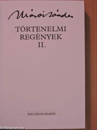 Történelmi regények II. 