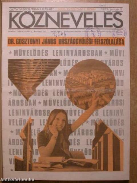 Köznevelés 1975. (nem teljes évfolyam) I-II.