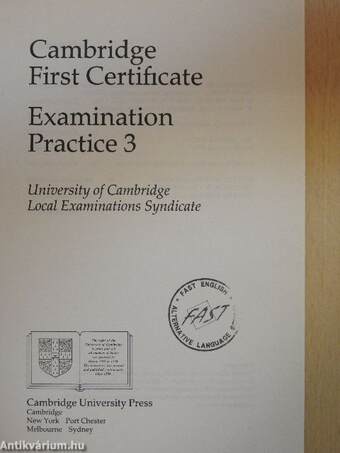 Cambridge First Certificate Examination Practice 3