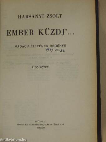 Ember küzdj'... I-III.