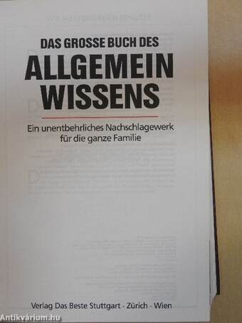 Das grosse buch des allgemein wissens