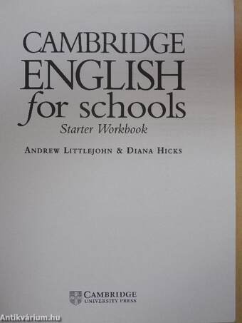 Cambridge English for schools - Starter Workbook