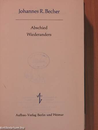 Abschied Wiederanders