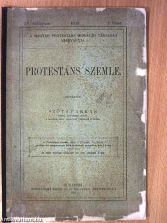 Protestáns Szemle 1903. január-december