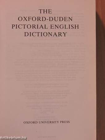 The Oxford-Duden Pictorial English Dictionary