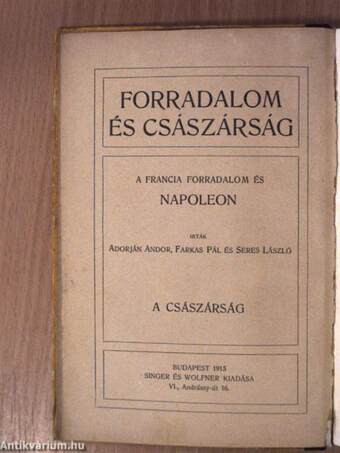 Forradalom és császárság - A Francia Forradalom és Napoleon 6.