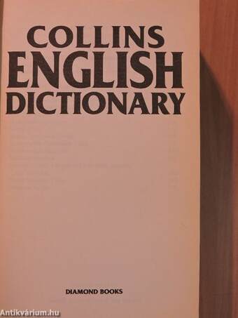 Collins English Dictionary and Thesaurus