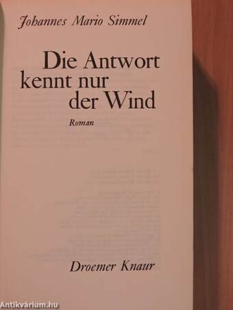 Die antwort kennt nur der Wind