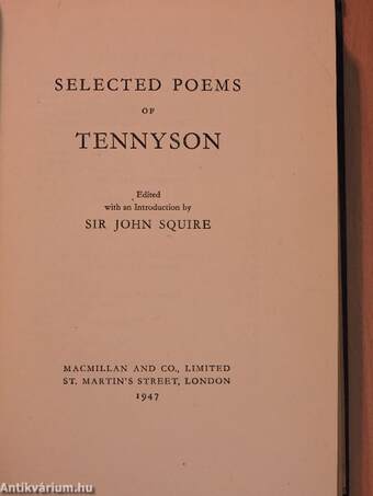 Selected Poems of Tennyson