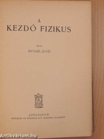 A kezdő fizikus