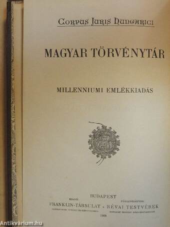 1907. évi törvényczikkek